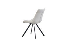 Drehstuhl >Emilia< 2er Set in creme, Webstoff - 52x85x61cm (BxHxT)