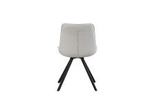 Drehstuhl >Emilia< 2er Set in creme, Webstoff - 52x85x61cm (BxHxT)