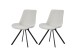 Drehstuhl >Emilia< 2er Set in creme, Webstoff - 52x85x61cm (BxHxT)