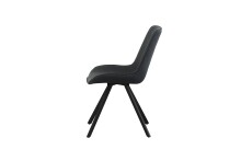 Drehstuhl >Emilia< 2er Set in anthrazit, Webstoff - 52x85x61cm (BxHxT)