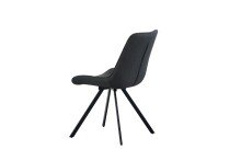 Drehstuhl >Emilia< 2er Set in anthrazit, Webstoff - 52x85x61cm (BxHxT)