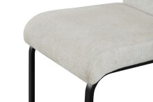 Freischwinger >Leni< 2er Set in creme, Strukturstoff - 43x98x59cm (BxHxT)