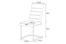 Freischwinger >Leni< 2er Set in creme, Strukturstoff - 43x98x59cm (BxHxT)