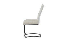 Freischwinger >Leni< 2er Set in creme, Strukturstoff - 43x98x59cm (BxHxT)