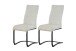 Freischwinger >Leni< 2er Set in creme, Strukturstoff - 43x98x59cm (BxHxT)