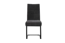 Freischwinger >Leni< 2er Set in anthrazit, Strukturstoff - 43x98x59cm (BxHxT)