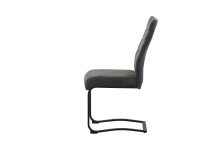 Freischwinger >Leni< 2er Set in anthrazit, Strukturstoff - 43x98x59cm (BxHxT)