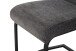 Freischwinger >Leni< 2er Set in anthrazit, Strukturstoff - 43x98x59cm (BxHxT)