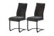 Freischwinger >Leni< 2er Set in anthrazit, Strukturstoff - 43x98x59cm (BxHxT)