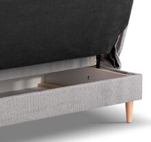 Schlafsofa >Bono< in hellgrau, Strukturstoff - 199x91x91cm (BxHxT)