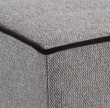 Schlafsofa >Bono< in hellgrau, Strukturstoff - 199x91x91cm (BxHxT)