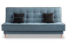 Schlafsofa >Bono< in blau, Strukturstoff - 199x91x91cm (BxHxT)