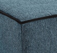 Schlafsofa >Bono< in blau, Strukturstoff - 199x91x91cm (BxHxT)