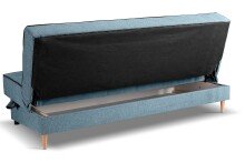 Schlafsofa >Bono< in blau, Strukturstoff - 199x91x91cm (BxHxT)