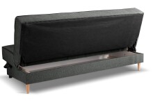 Schlafsofa >Bono< in grau, Strukturstoff - 199x91x91cm (BxHxT)