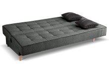 Schlafsofa >Bono< in grau, Strukturstoff - 199x91x91cm (BxHxT)
