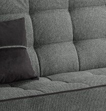 Schlafsofa >Bono< in grau, Strukturstoff - 199x91x91cm (BxHxT)