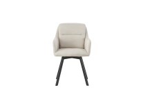 Stuhl >Sophie< 2er Set in creme, Chenille-Optik - 53x87x62cm (BxHxT)