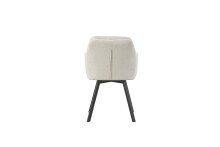 Stuhl >Sophie< 2er Set in creme, Chenille-Optik - 53x87x62cm (BxHxT)