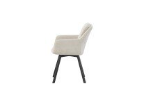 Stuhl >Sophie< 2er Set in creme, Chenille-Optik - 53x87x62cm (BxHxT)