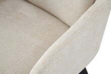Stuhl >Sophie< 2er Set in creme, Chenille-Optik - 53x87x62cm (BxHxT)