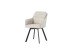 Stuhl >Sophie< 2er Set in creme, Chenille-Optik - 53x87x62cm (BxHxT)