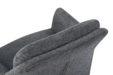 Stuhl >Sophie< 2er Set in anthrazit, Chenille-Optik - 53x87x62cm (BxHxT)