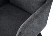 Stuhl >Sophie< 2er Set in anthrazit, Chenille-Optik - 53x87x62cm (BxHxT)