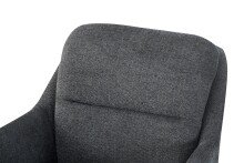 Stuhl >Sophie< 2er Set in anthrazit, Chenille-Optik - 53x87x62cm (BxHxT)