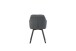 Stuhl >Sophie< 2er Set in anthrazit, Chenille-Optik - 53x87x62cm (BxHxT)