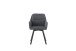 Stuhl >Sophie< 2er Set in anthrazit, Chenille-Optik - 53x87x62cm (BxHxT)
