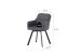 Stuhl >Sophie< 2er Set in anthrazit, Chenille-Optik - 53x87x62cm (BxHxT)