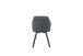 Stuhl >Sophie< 2er Set in anthrazit, Chenille-Optik - 53x87x62cm (BxHxT)