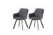 Stuhl >Sophie< 2er Set in anthrazit, Chenille-Optik - 53x87x62cm (BxHxT)