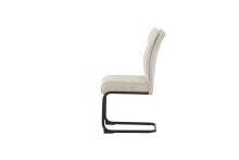 Freischwinger >Frieda< 2er Set in creme, Chenille-Optik - 47x94x61cm (BxHxT)