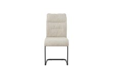 Freischwinger >Frieda< 2er Set in creme, Chenille-Optik - 47x94x61cm (BxHxT)
