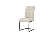 Freischwinger >Frieda< 2er Set in creme, Chenille-Optik - 47x94x61cm (BxHxT)