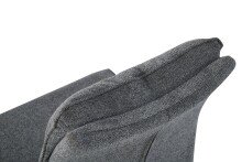 Freischwinger >Frieda< 2er Set in anthrazit, Chenille-Optik - 47x94x61cm (BxHxT)