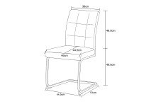 Freischwinger >Frieda< 2er Set in anthrazit, Chenille-Optik - 47x94x61cm (BxHxT)