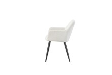 Stuhl >Bella< 2er Set in creme, Chenille-Optik - 55x82x62cm (BxHxT)