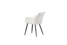 Stuhl >Bella< 2er Set in creme, Chenille-Optik - 55x82x62cm (BxHxT)