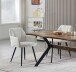Stuhl >Bella< 2er Set in creme, Chenille-Optik - 55x82x62cm (BxHxT)