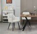 Stuhl >Bella< 2er Set in creme, Chenille-Optik - 55x82x62cm (BxHxT)