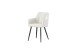 Stuhl >Bella< 2er Set in creme, Chenille-Optik - 55x82x62cm (BxHxT)