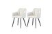 Stuhl >Bella< 2er Set in creme, Chenille-Optik - 55x82x62cm (BxHxT)