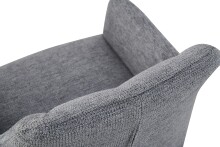 Stuhl >Bella< 2er Set in anthrazit, Chenille-Optik - 55x82x62cm (BxHxT)