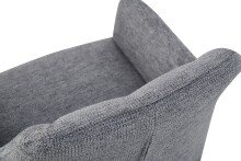 Stuhl >Bella< 2er Set in anthrazit, Chenille-Optik - 55x82x62cm (BxHxT)