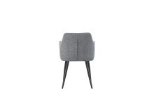 Stuhl >Bella< 2er Set in anthrazit, Chenille-Optik - 55x82x62cm (BxHxT)