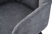 Stuhl >Bella< 2er Set in anthrazit, Chenille-Optik - 55x82x62cm (BxHxT)