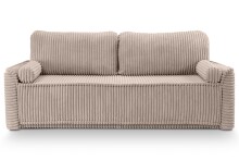 Schlafsofa >Grubs< in grau-beige, Cord - 225x96x93cm (BxHxT)